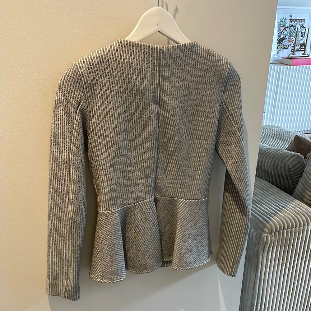 Women's Gray Textured Jacket - Picture 2 of 2